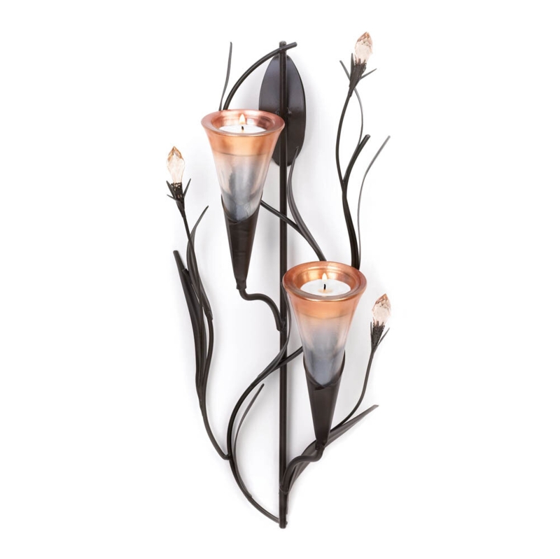 Lily Glass Candle Wall Sconce