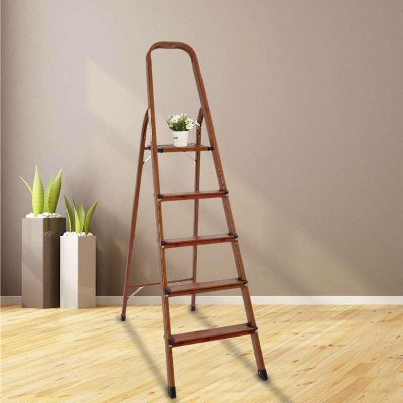 Lima 5.51 ft Wood Step Ladder with 300 lb. Load Capacity