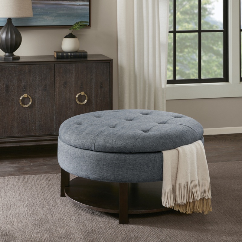 Lindquist Round Tufted Storage Ottoman
