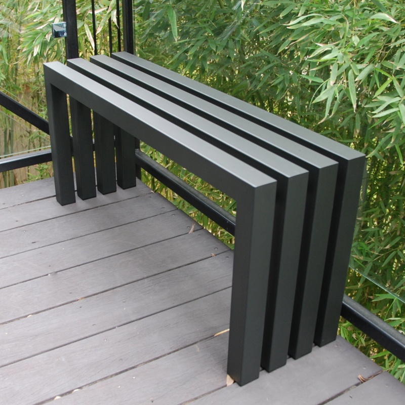 Linear Metal Outdoor Bench