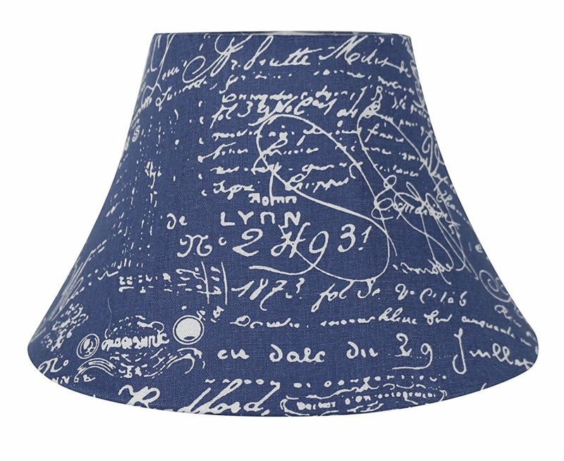 Linen Bell Lamp Shade ( Spider ) in Blue