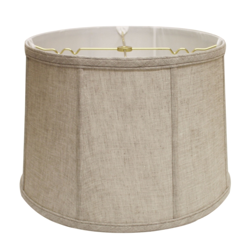 13" Off White Throwback Drum Linen Lampshade