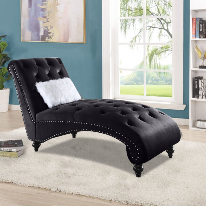 Vintage-inspired Armless Chaise Lounge