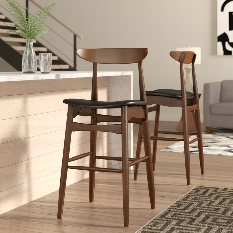 2-Piece Modern Bar Stool Set