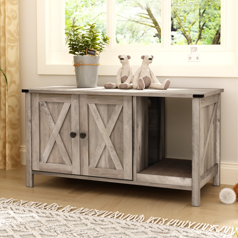 Cat Litter Box Enclosure with Tabletop