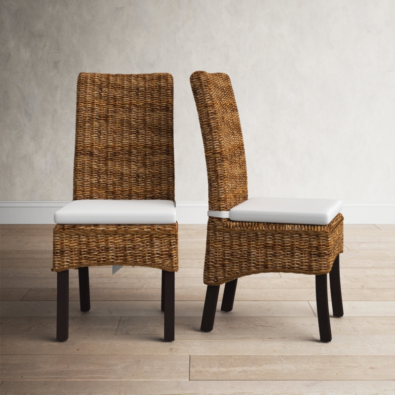 Coastal Wicker Dining Side Chair