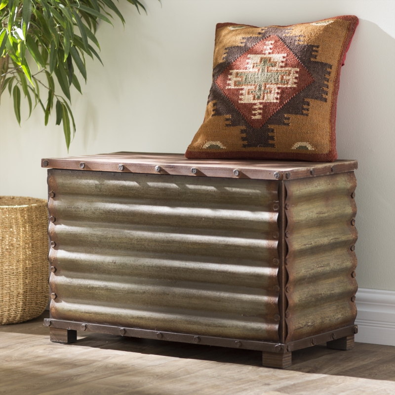 Industrial Metal and Wood Trunk