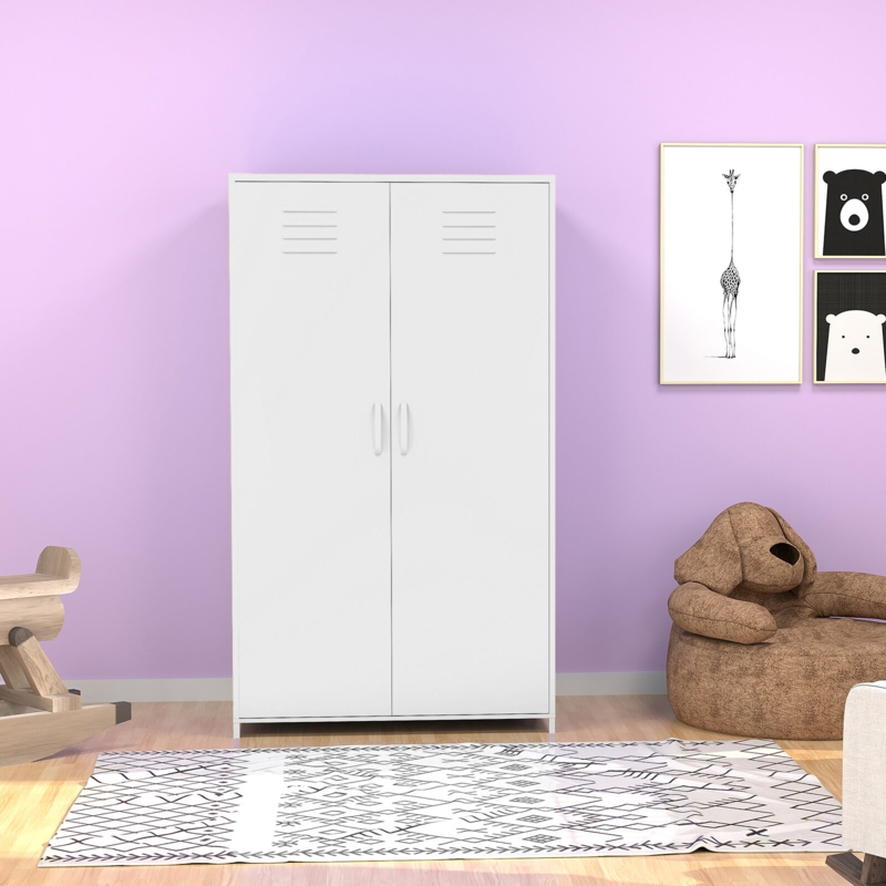Children's Metal Locker with Adjustable Shelves