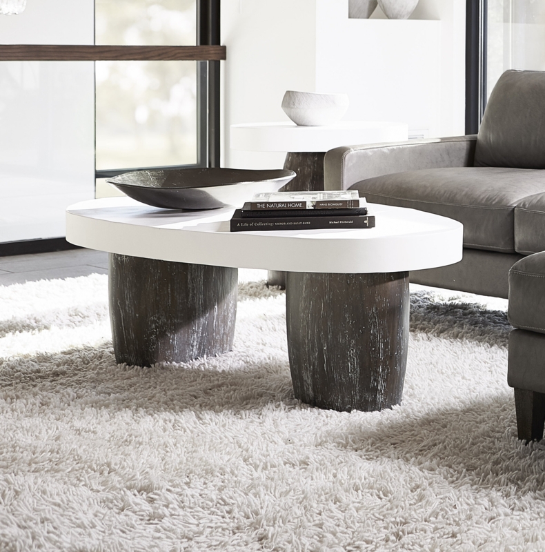 Asymmetrical Concrete Cocktail Table