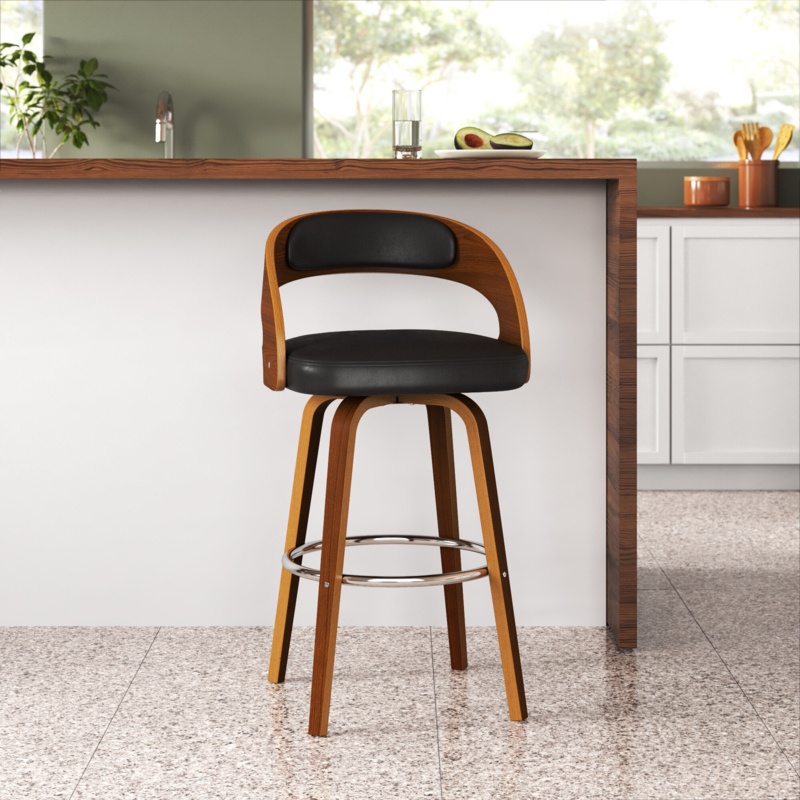 Lombard Swivel 27.76" H Bar Stool