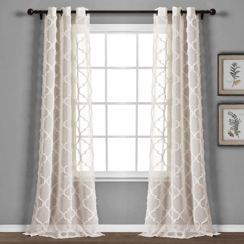 Lopes Polyester Sheer Curtain Pair