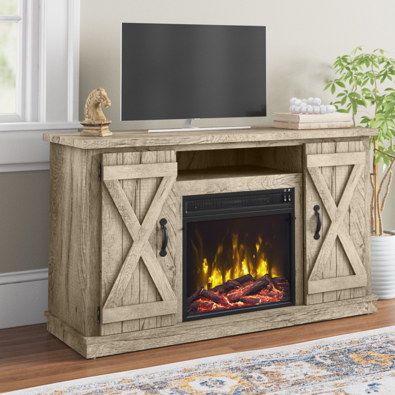 Lorraine TV Stand with Electric Fireplace Included