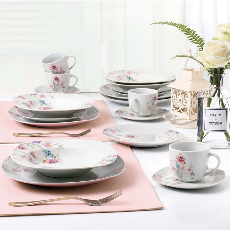 Lorren Home Trends Porcelain China Dinnerware Set - Service for 4