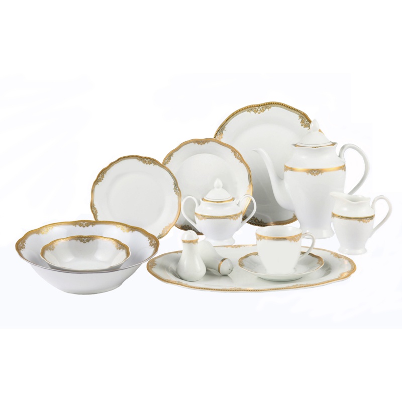 Lorren Home Trends Porcelain China Dinnerware Set - Service for 8