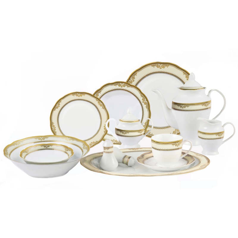 Lorren Home Trends Porcelain China Dinnerware Set - Service for 8