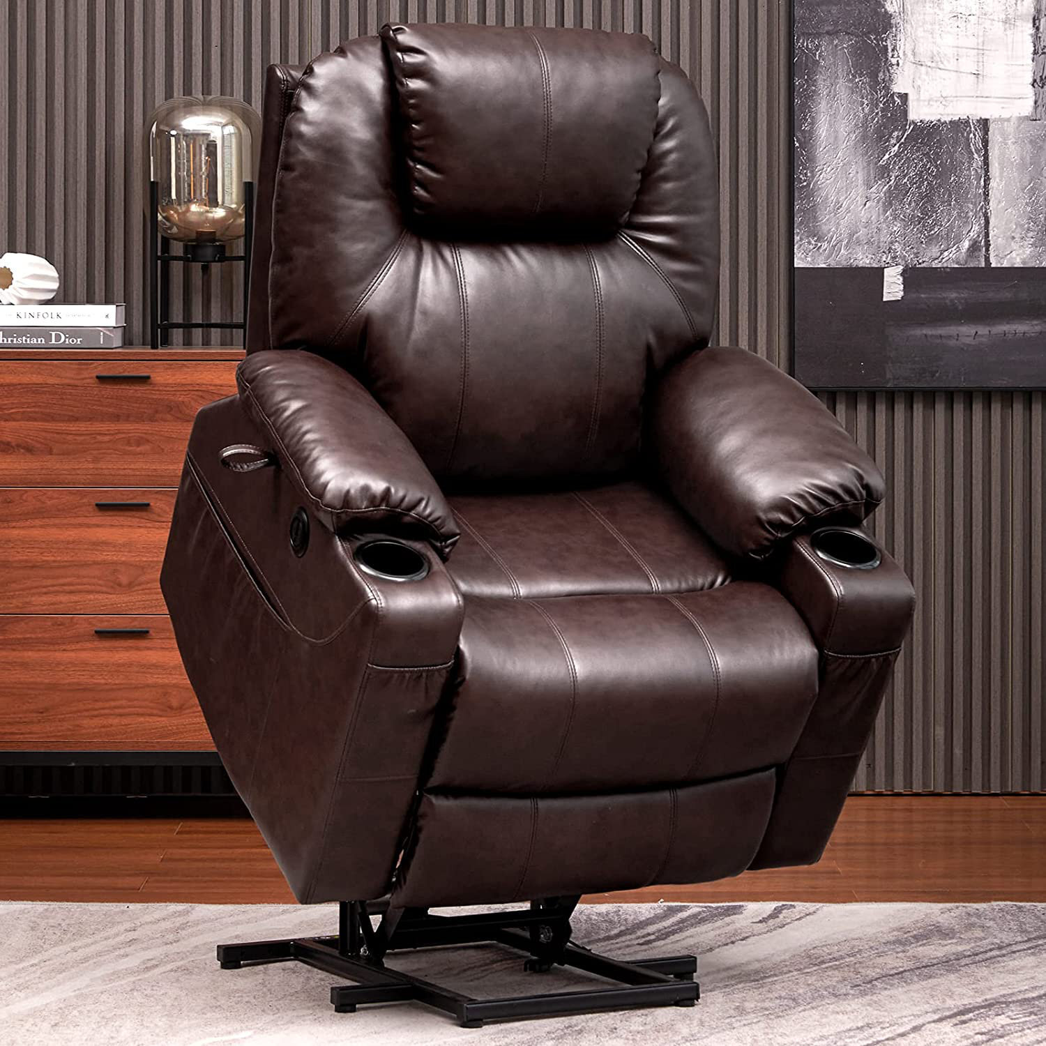 Low Profile Power Recliner With Massage