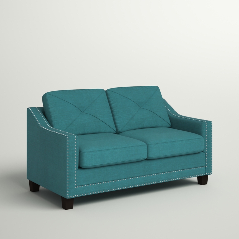 Farmhouse-Style Upholstered Loveseat