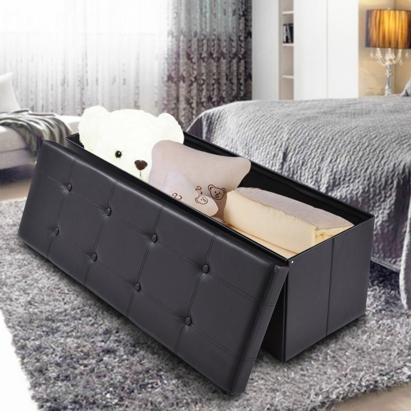 Luyster Vegan Leather Storage Ottoman
