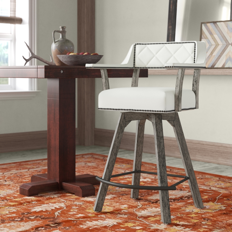 Sophisticated Gray Spectator Stool