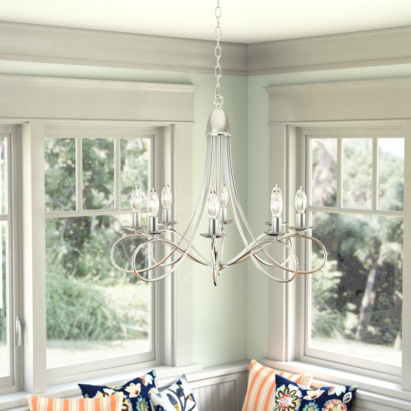 8-Light Metal Chandelier