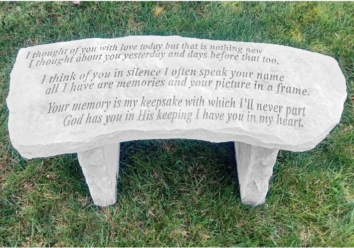 Made in the USA Stone Memorial Bench