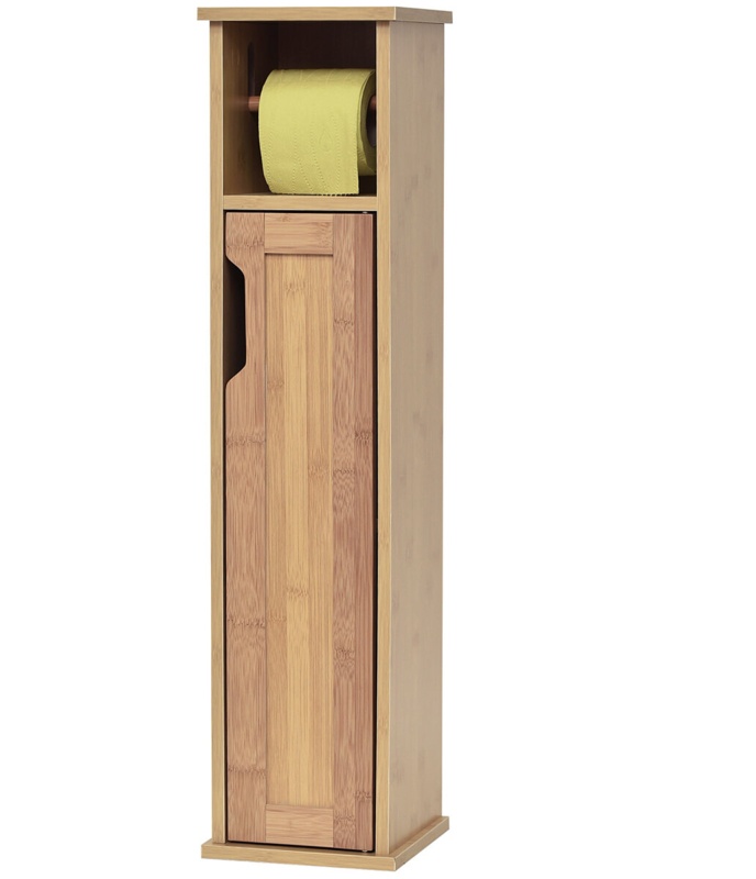 Mahe 2 in 1 Roll and Storage Freestanding Toilet Paper Holder
