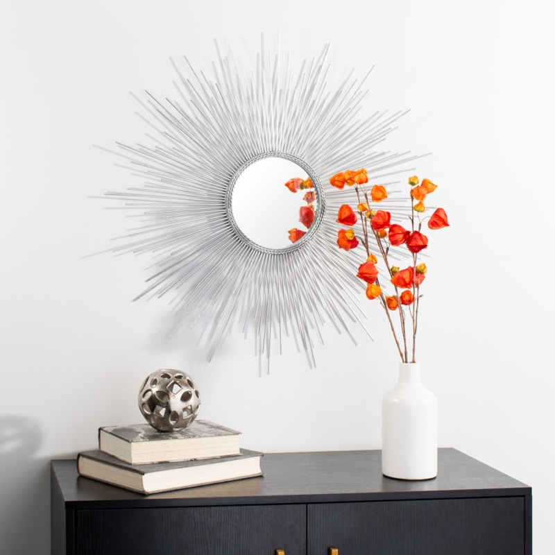 Framed Mirror with Tiny Braided Accents