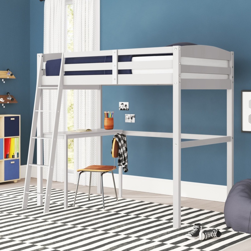 Mallika Solid Wood Loft Bed with Built-in-Desk by Mack & Milo™