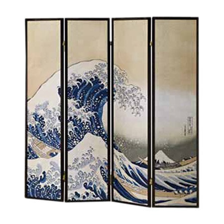 Malvina 68'' W x 70'' H 4 - Panel Solid Wood Folding Room Divider