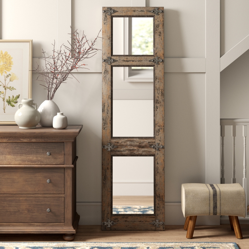 Distressed Slate Blue Wall Mirror