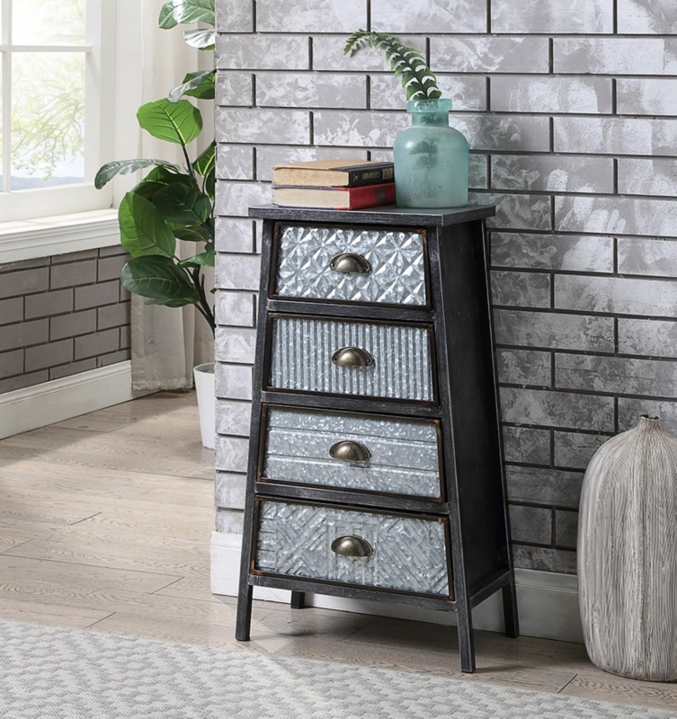 Manns 31.1'' Tall Steel 4 - Drawer Accent Chest
