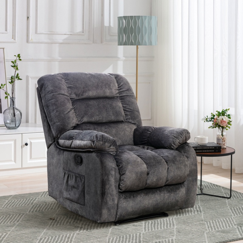 Marable 35'' Wide Super Soft And Oversize Manual Recliner With Massage And Heat