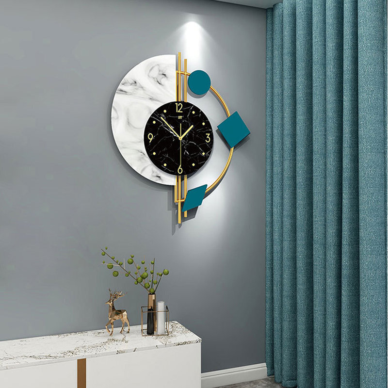 Marble detail quirky clock