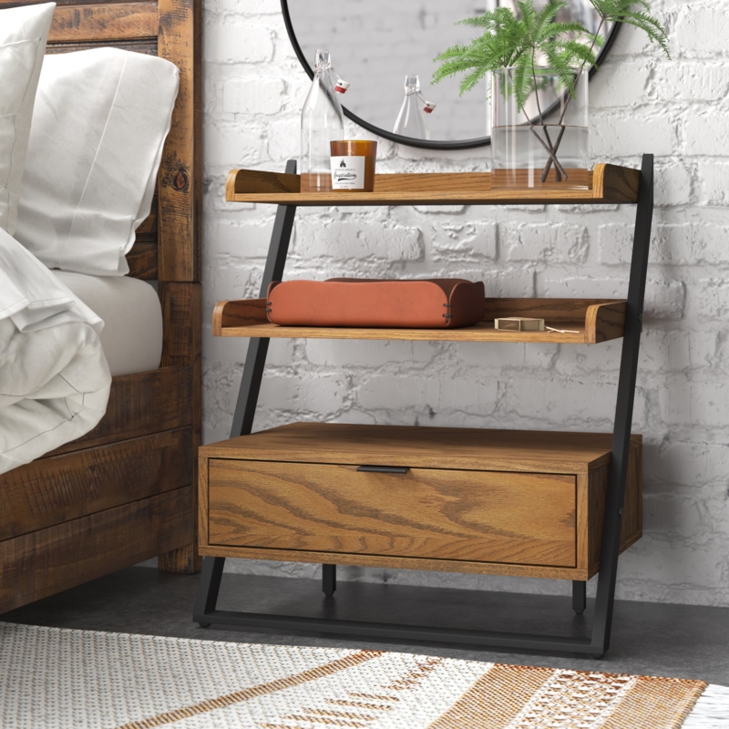 Industrial-Inspired Ladder Nightstand