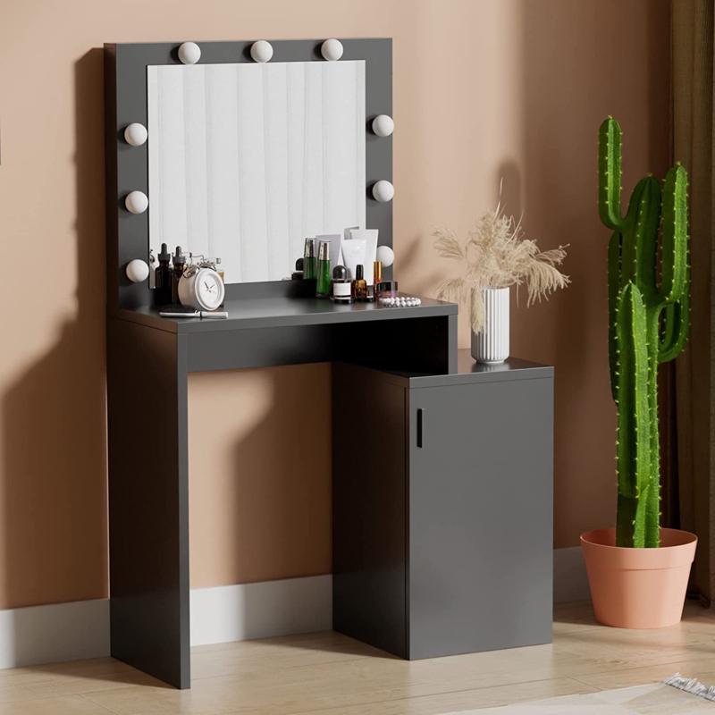 Elegant Vanity Table with Lighted Mirror