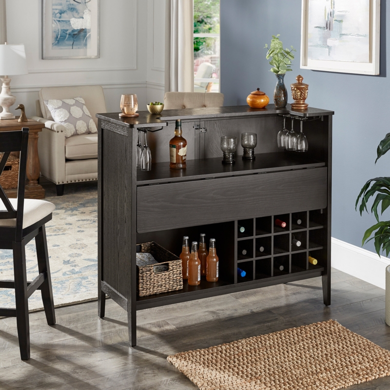 Urban Modern Bar with Wine Storage Cabinet