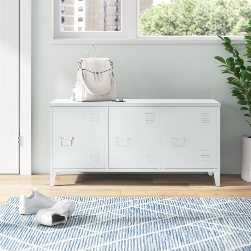 Shoe Storage Cabinet with Locker Style Design