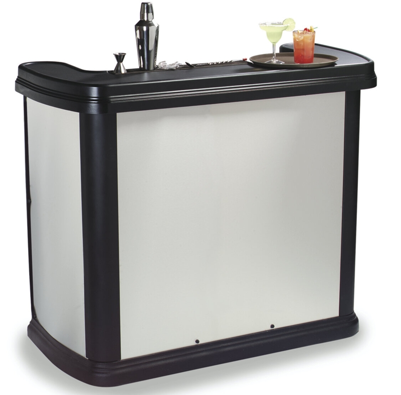 Stainless Steel Portable Bar with Large Serving Area