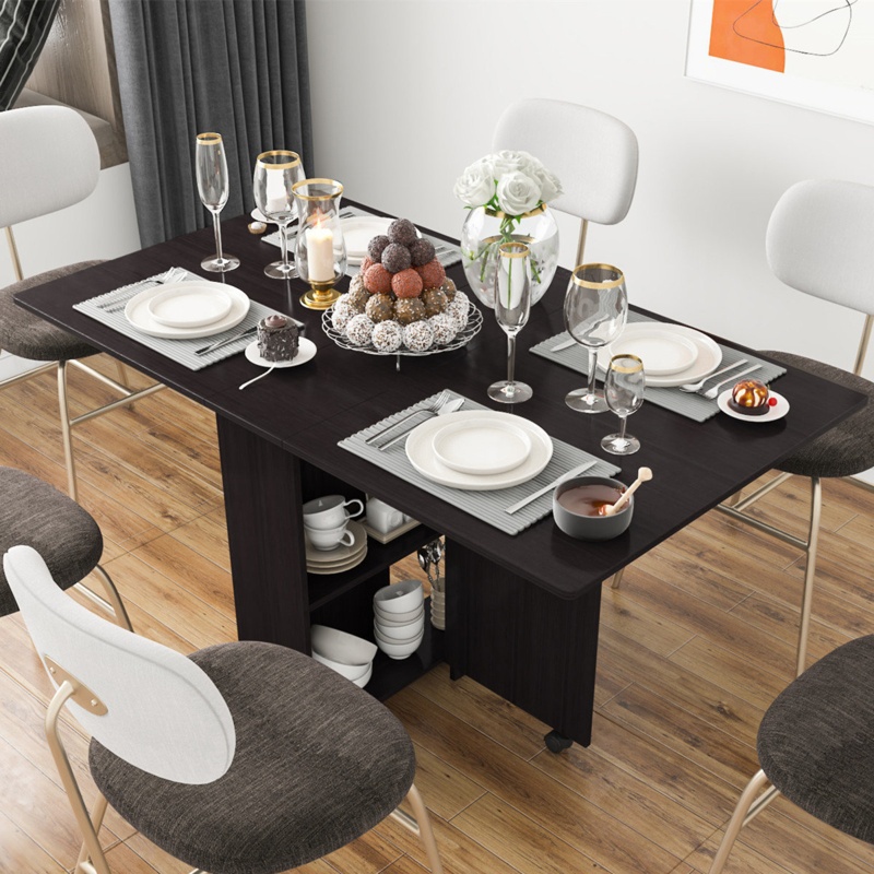 Mccorkle Drop Leaf Trestle Dining Table