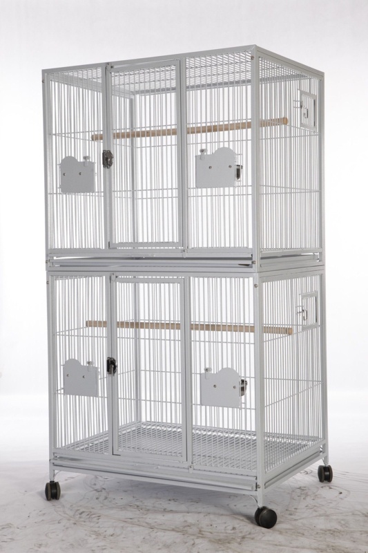 Mcgill 73'' Iron Flat Top Breeder Bird Cage with Wheels