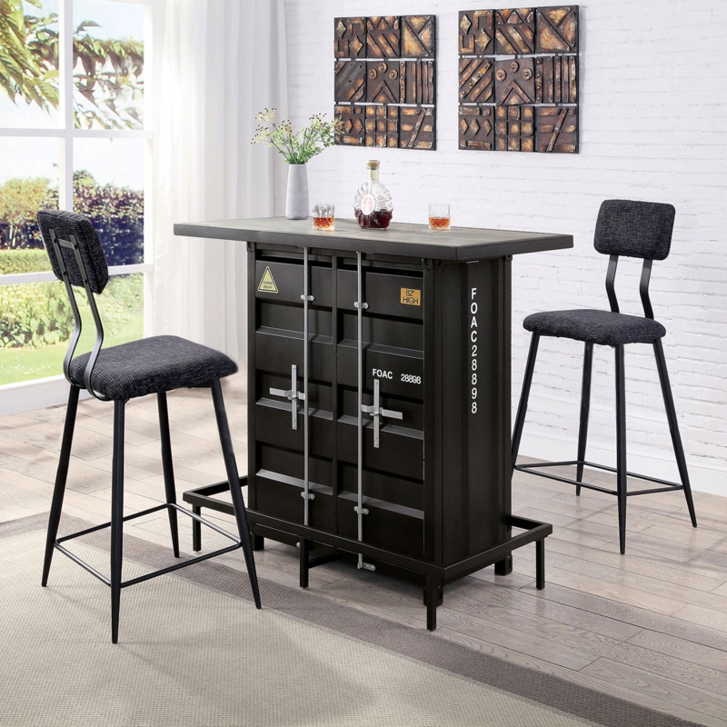 3-Piece Industrial Dining Set