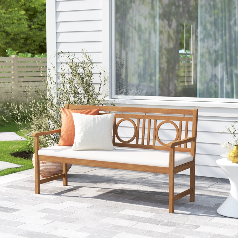 Weather-Resistant Acacia Wood Garden Bench