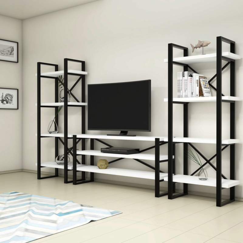 Timeless Metal Frame Entertainment Center