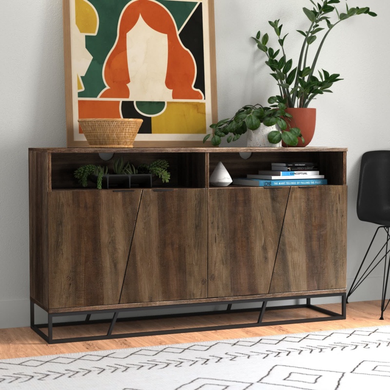 Panel Sideboard with Angled Doors