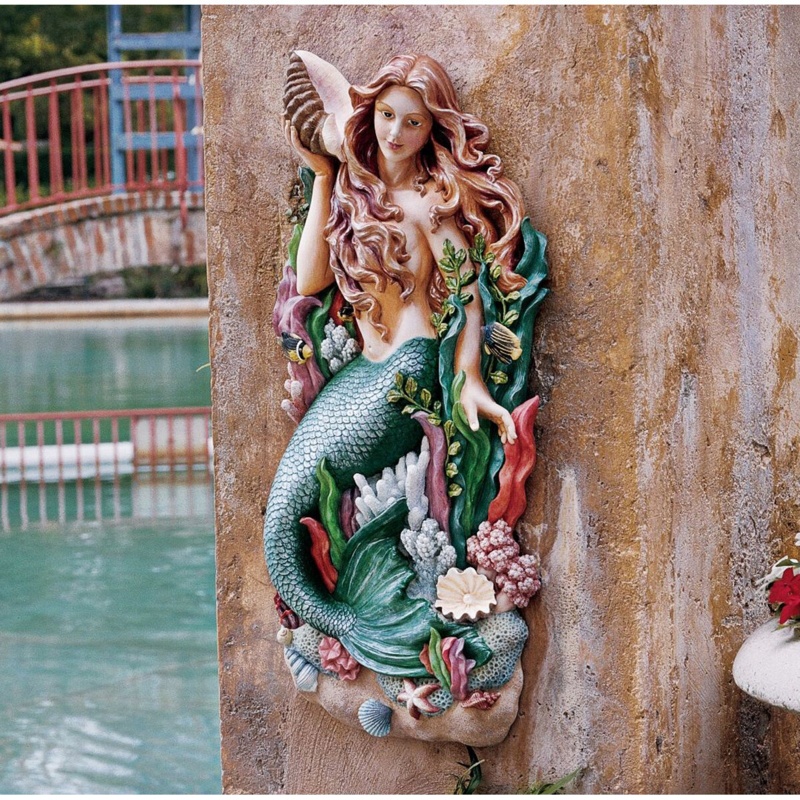 Mermaid Wall Décor with Shell Accent