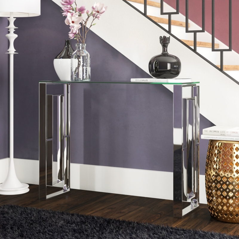 Geometric Lattice Console Table