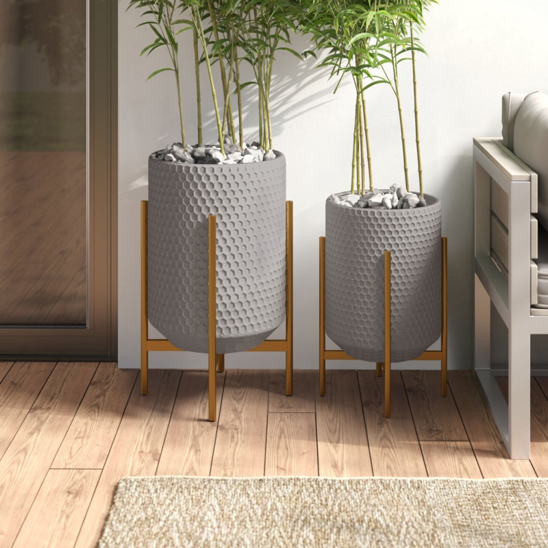 Metal Cachepot Set