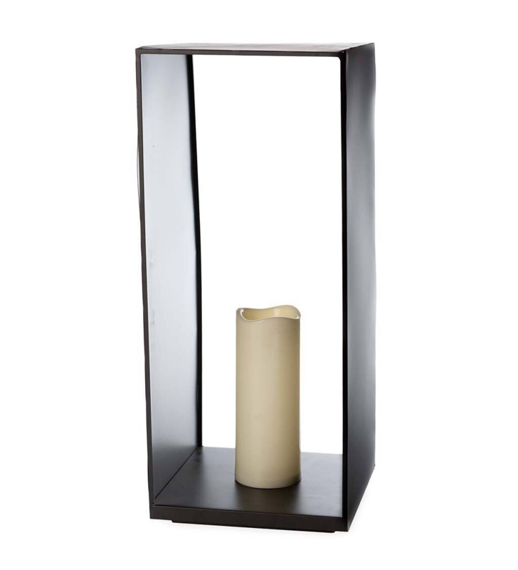 Metal Floor Lantern with Candle Included