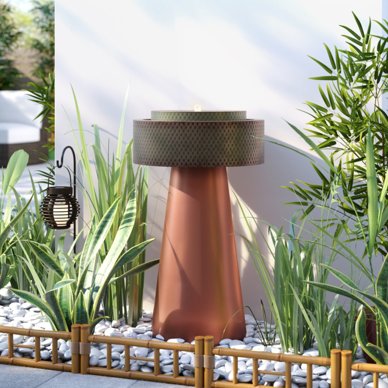 Contemporary Petite Outdoor Fountain