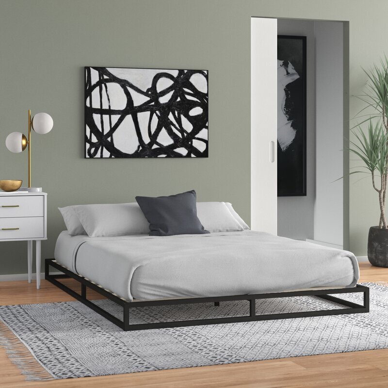 Metal Japandi Style Bed Frame